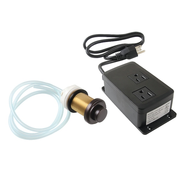 Dual Outlet Garbage Disposal Air Switch Kit, Oil Rubbed Bronze